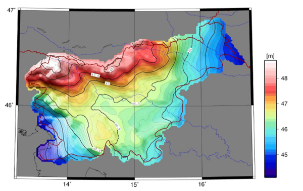 Grafični prikaz modela geoda 2000