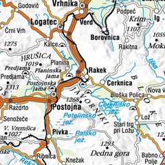 Izsek iz državne pregledne karte merila 1 : 1.000.000 Izsek iz državne pregledne karte merila 1 : 1.000.000
